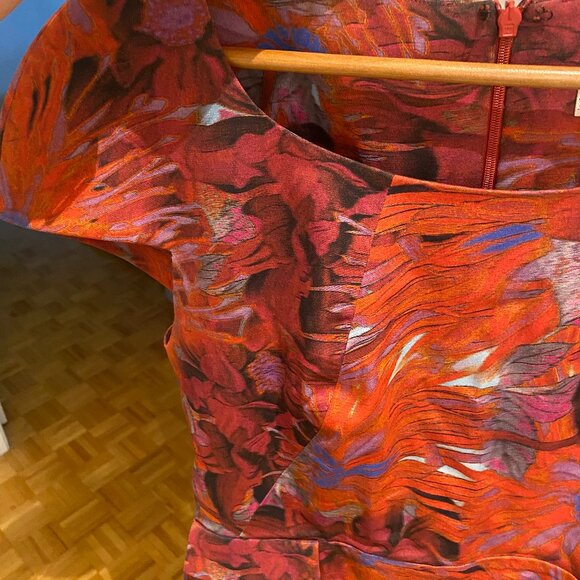 Pink Erdem Viscose/Cotton Floral Sheath Dress - GUC w/ minor zipper flaw - Picture 2 of 12